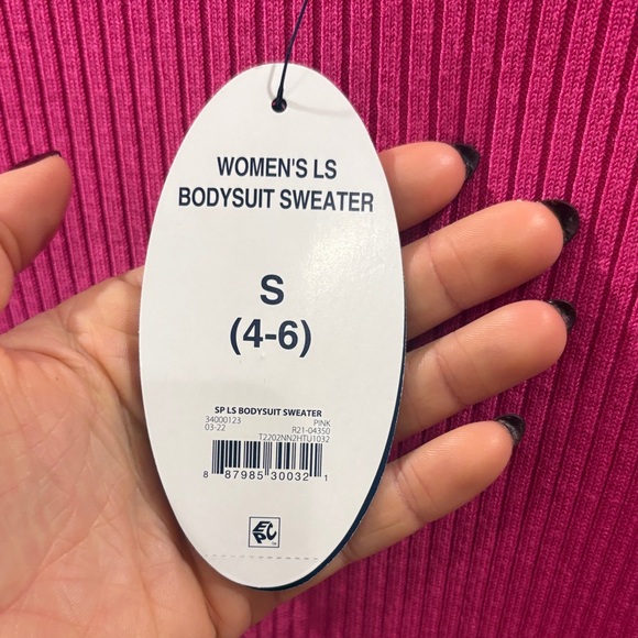 Pink Ribbed Bodysuit - Picture 5 of 5